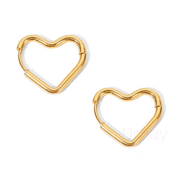 Selina Heart Hoop Earrings