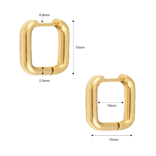 Roxy Square Hoop Earrings - Image 4