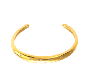 Lyra Zircon Open Cuff Bangle