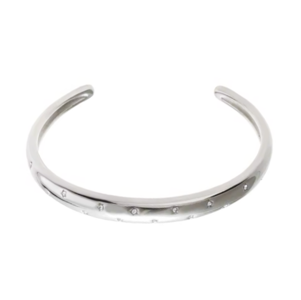 Lyra Zircon Open Cuff Bangle - Image 2