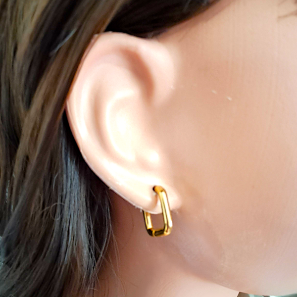 Roxy Square Hoop Earrings - Image 3