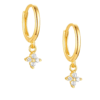 Sofia Zircon Floral Huggie Earrings