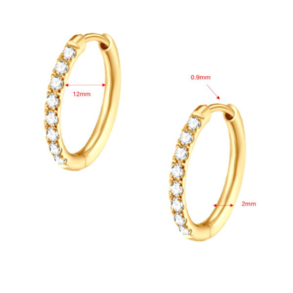 Chloe Cubic Zirconia Hoop Earrings - Image 5