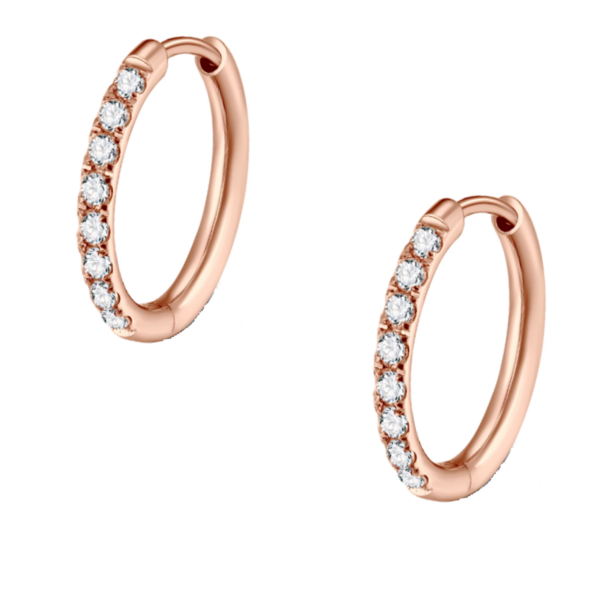 Chloe Cubic Zirconia Hoop Earrings - Image 3