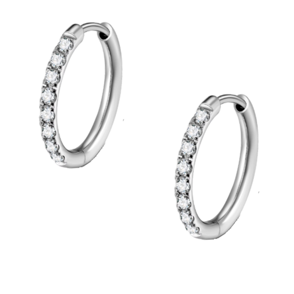 Chloe Cubic Zirconia Hoop Earrings - Image 4