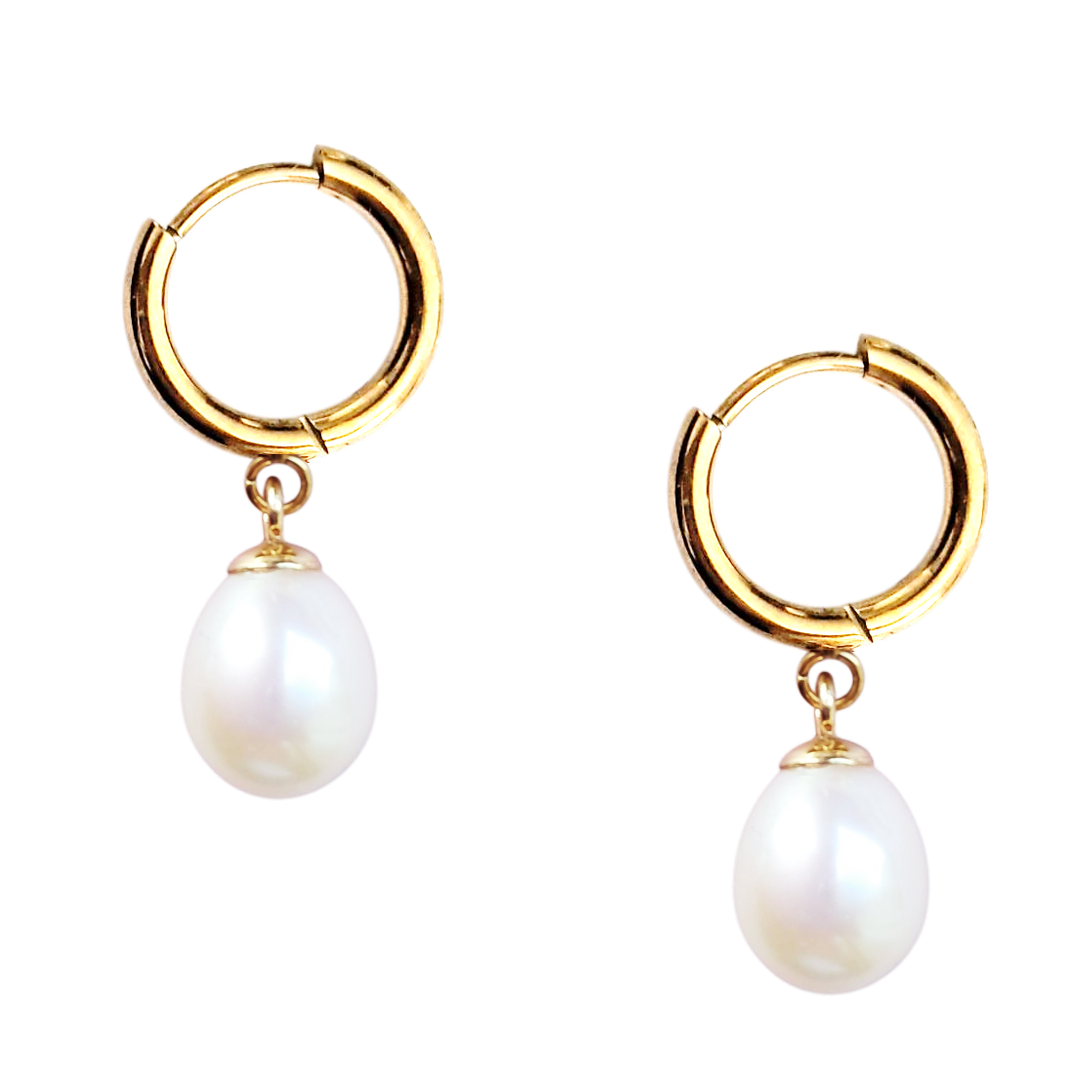 Eva Freshwater Pearl Huggie Earrings