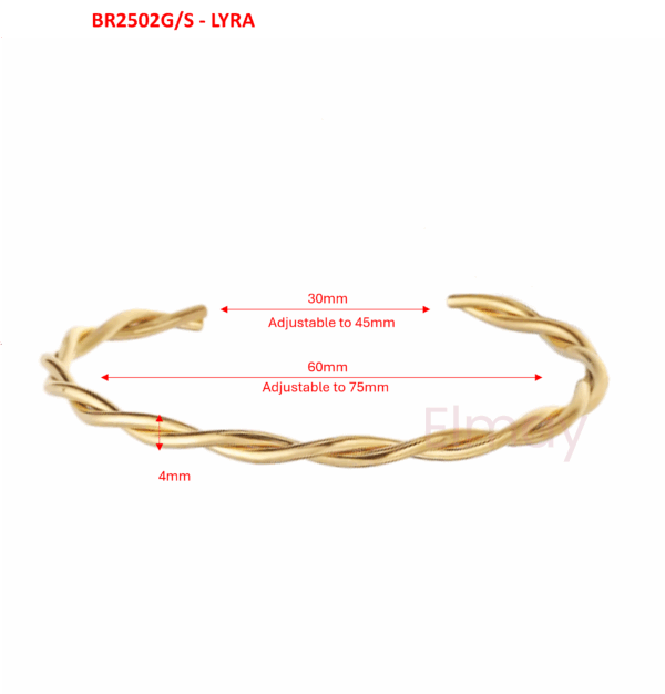 Tori Twisted Open Cuff Bangle - Image 4
