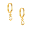 Emily Crystal Drop Huggie Earrings